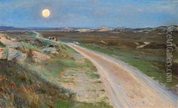 Evening In August, Thy Oil Painting - Peder Severin Kroyer