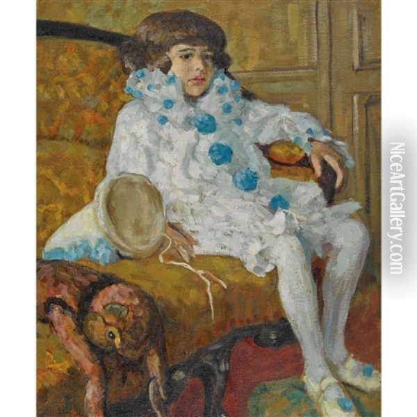 Jean (en Pierrot) Oil Painting - Ilma Graf-Dreyfus