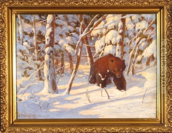 The Bear Oil Painting - Dimitri Von Prokofiev