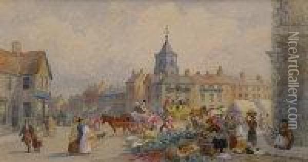 Market Day Oil Painting - Arthur Claude Strachan