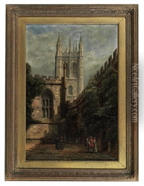 Magdalen College, Oxford Oil Painting - George Row Clarke