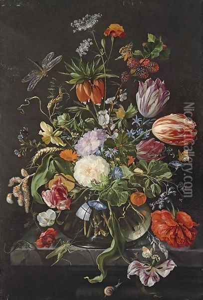 Tulips Oil Painting - Jan Davidsz. De Heem