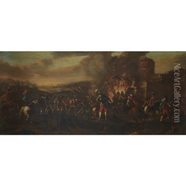 Military Skirmish Oil Painting - Pauwels Casteels