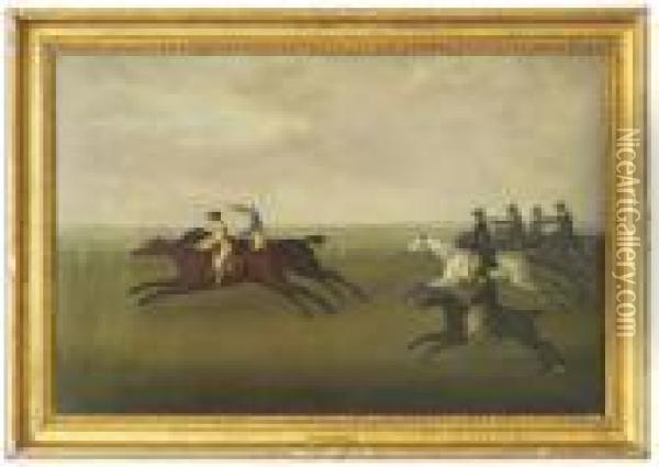 Sir H.t. Vane's Hambeltonian Beating Mr. Cookson's Diamond Oil Painting - John Nost Sartorius