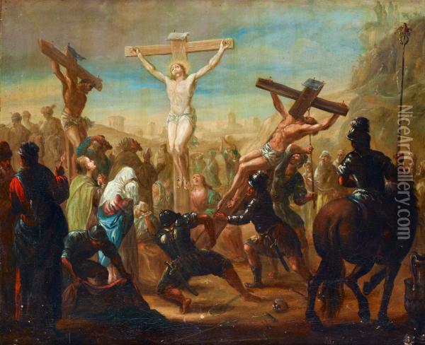 The Crucifixion Oil Painting - Pehr Horberg