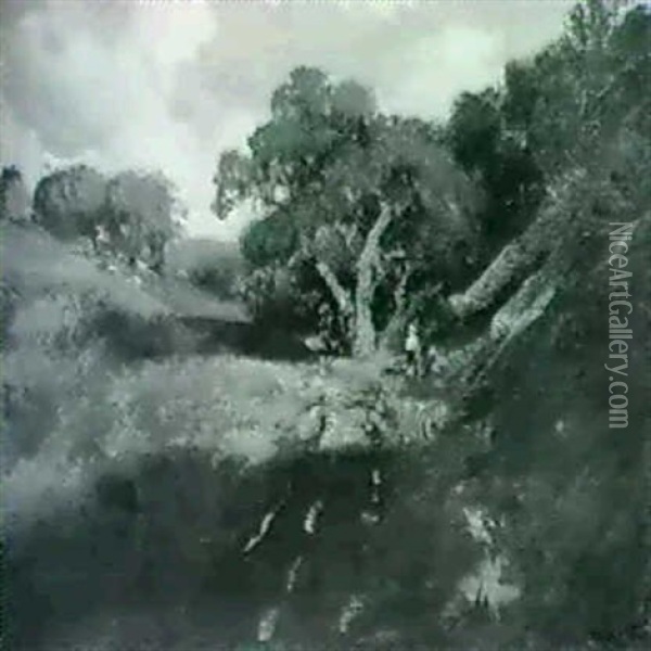 Morgan's Hill Oil Painting - William Keith