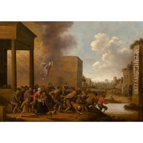 Parable Of The Blind Oil Painting - Joost Cornelisz. Droochsloot