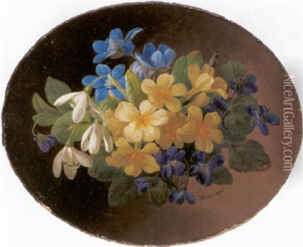 Fruhlingsblumen Oil Painting - Josef Lauer