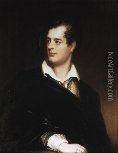 Portrait Of George Gordon, 6th Lord Of Byron Oil Painting - Thomas Phillips