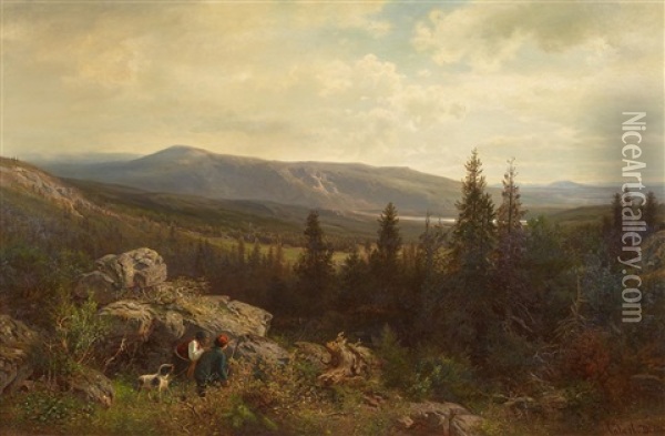 Weite Landschaft Oil Painting - Wilhelm Julius August Nabert