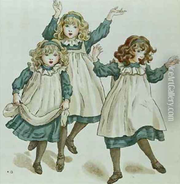 The Strains of Polly Flinders Oil Painting - Kate Greenaway