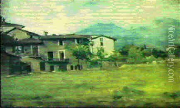 Casa A Magreglio Oil Painting - Eugenio Spreafico