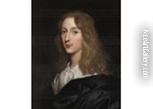 Portrait Of A Gentleman, Possibly Rupert Of The Rhine Oil Painting - John Michael Wright