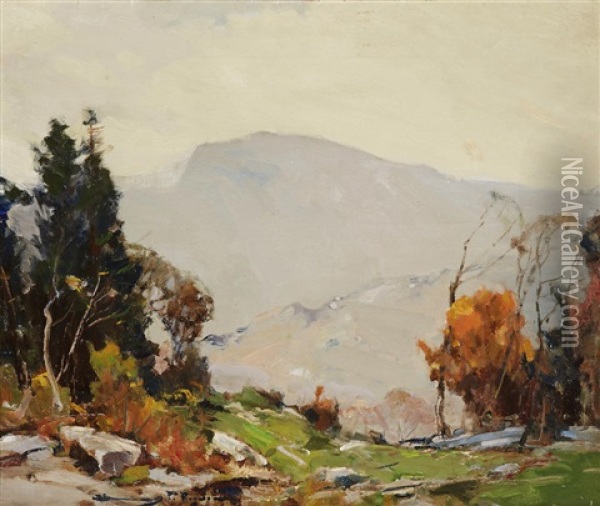 Hills And Pastures Oil Painting - Chauncey Foster Ryder