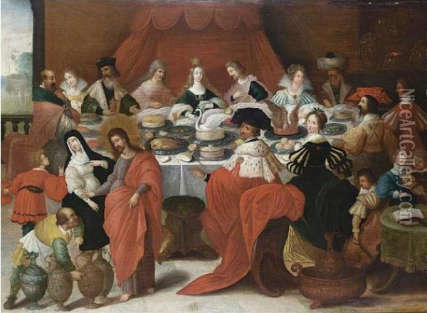 The Marriage At Cana Oil Painting - Frans II Francken