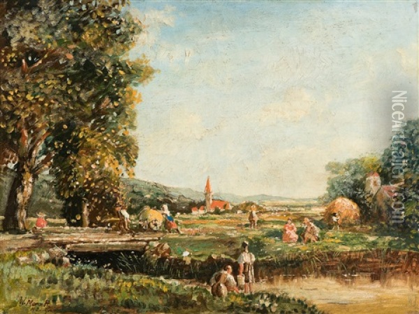 Herbstlandschaft Oil Painting - Willy Moralt