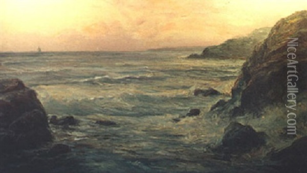 Dawn Over The Shore Oil Painting - Alfred Addy