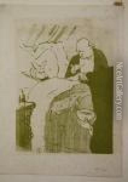 Carnot Malade Oil Painting - Henri De Toulouse-Lautrec