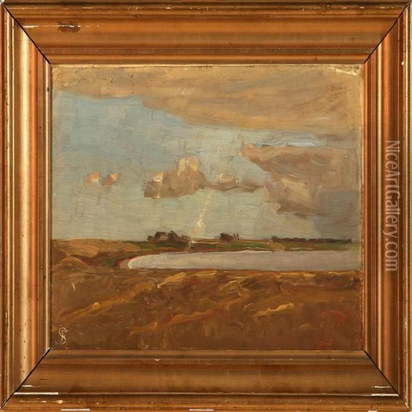 Autumn Landscape Oil Painting - Fritz Syberg