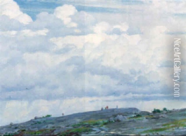 Cloud View From The Cliff Oil Painting - Charles Courtney Curran