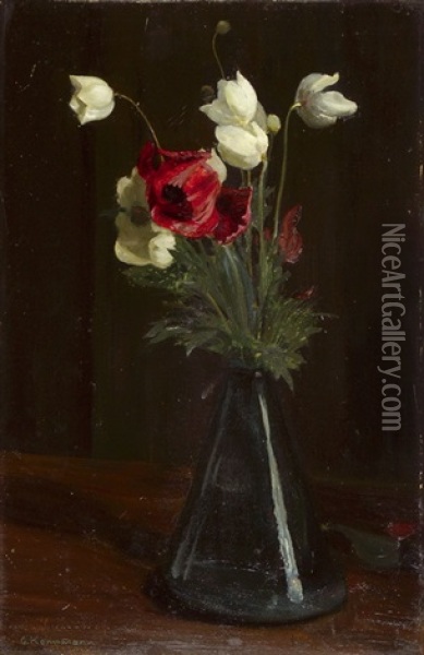 Fruhlingsblumen Oil Painting - Gustav Kampmann