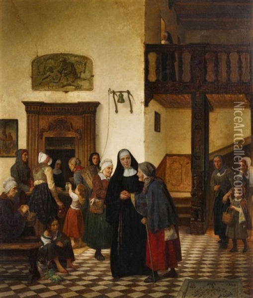 Suppentag In Einem Franzosischen Kloster Oil Painting - Rudolf Jordan