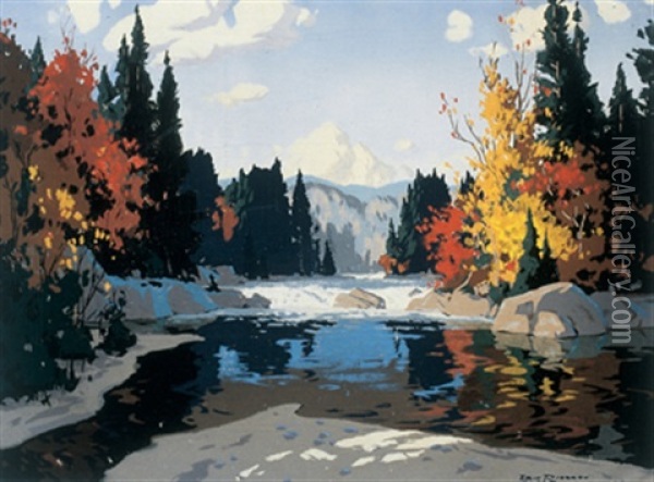 Autumn Scene Oil Painting - Eric Riordon