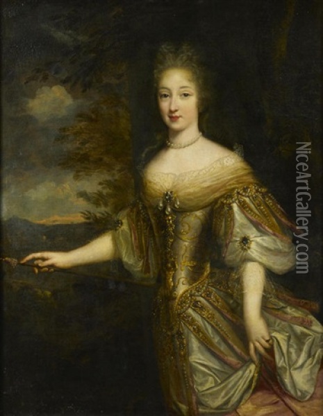 A Portrait Of La Duchesse De Longueville Oil Painting - Francois de Troy