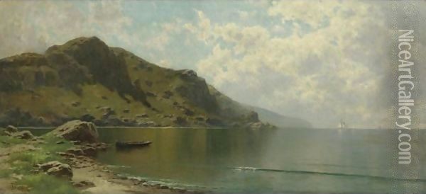 Ebb Tide Oil Painting - Alfred Thompson Bricher