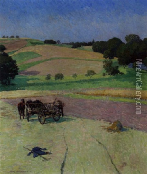 Sommerliche Landschaft Oil Painting - Franz Kiederich