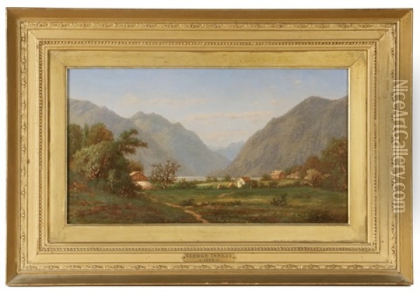 Alpine Farm In Summer Oil Painting - George Inness