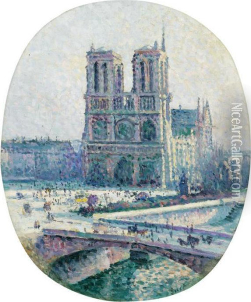 Notre Dame Oil Painting - Maximilien Luce