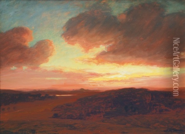Sunset Oil Painting - Luplau Janssen
