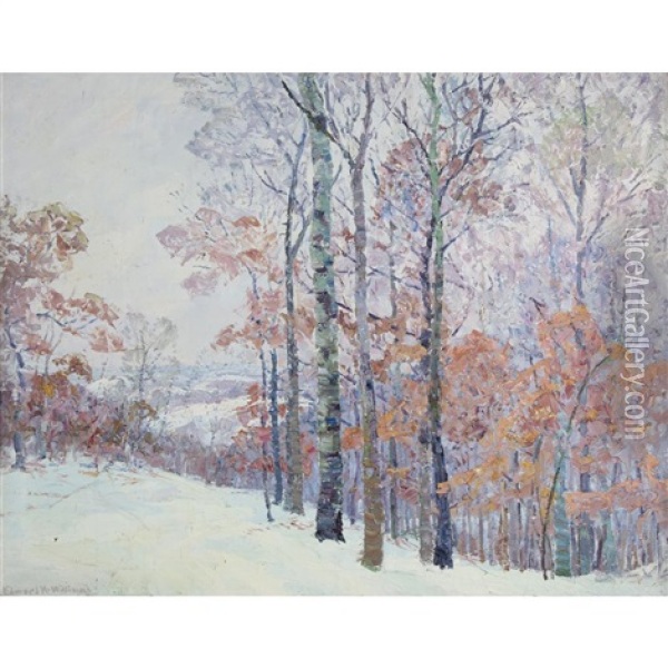 Winter Scene Oil Painting - Edward K. Williams