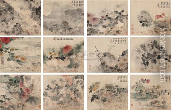 Flowers (album W/12 Works) Oil Painting -  Gao Fenghan