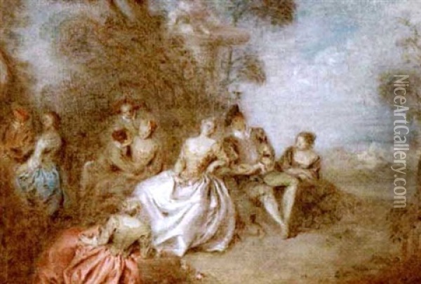 A Fete Champetre Oil Painting - Jean-Baptiste Pater