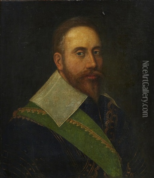 Portrait Of Gustav Ii Adolf Oil Painting - Michiel Janszoon van Mierevelt