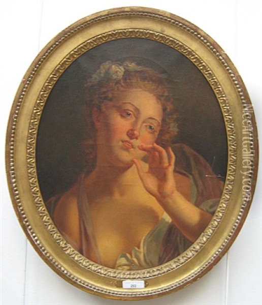 Portret Van Een Jonge Vrouw Oil Painting - Jean Baptiste Greuze
