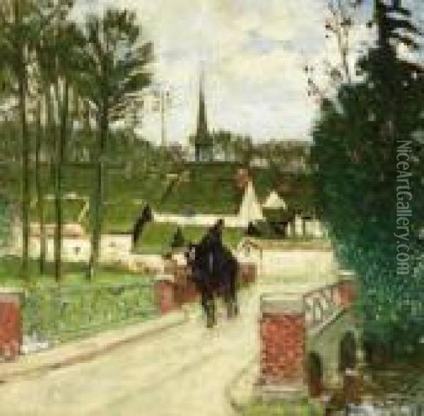 Le Pont Oil Painting - Pierre Eugene Montezin