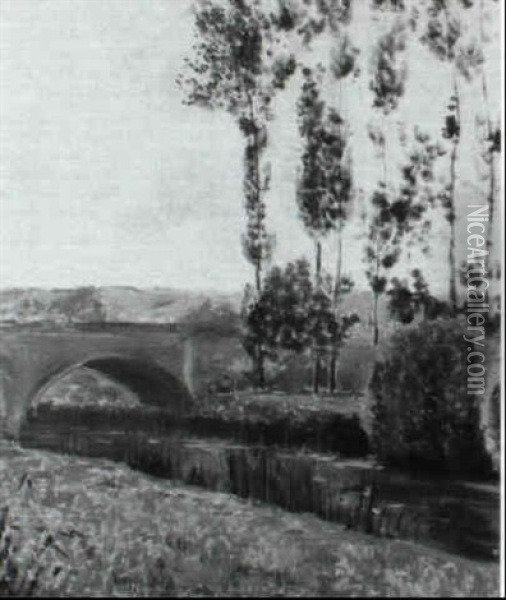 Canal Montreuil Oil Painting - Theodore Earl Butler