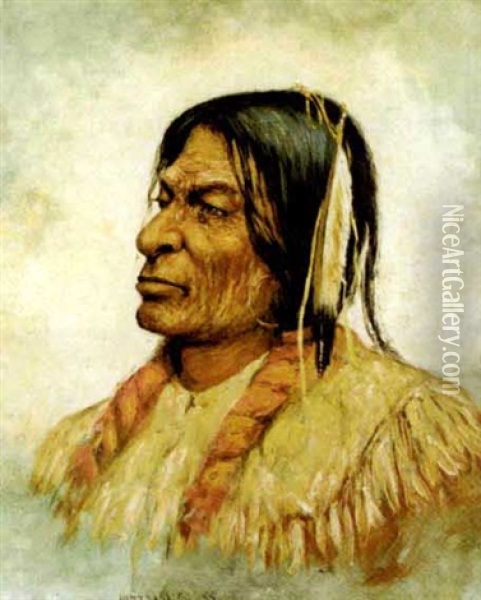 Chief Dull Knife Oil Painting - Henry H. Cross