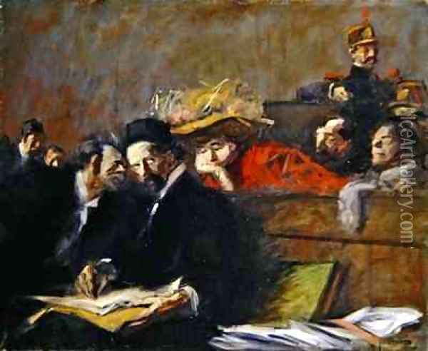 Court Audience Oil Painting - Jean-Louis Forain