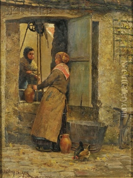 A Rest From The Chores Oil Painting - H. Winthrop Pierce