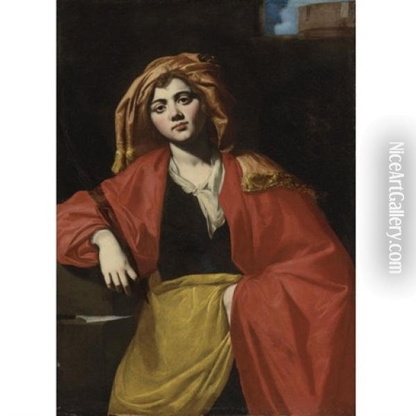 Saint Barbara Oil Painting - Francesco de Rosa
