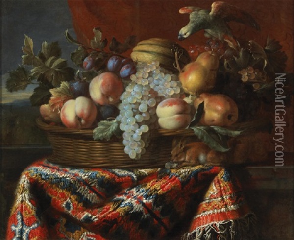 A Still Life With Pears Oil Painting - Pieter Van Boucle