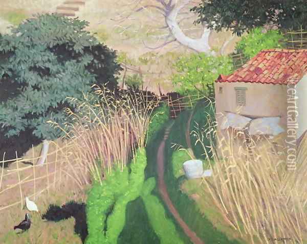 House and Reeds 1921 24 Oil Painting - Felix Edouard Vallotton