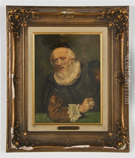 Portrait Of A Man Oil Painting - Ludwig Knaus