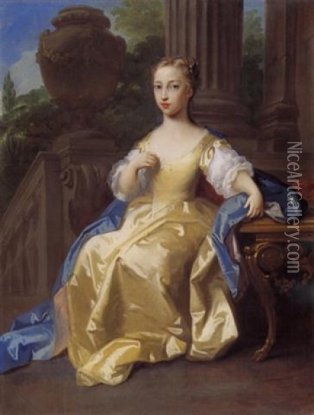 Ritratto Della Principessa Maria Di Gran Bretagna Oil Painting - Jacopo Amigoni