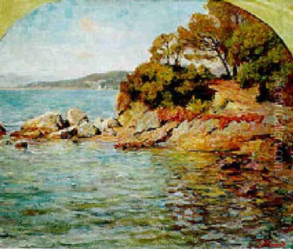 Cote Rocheuse Et Boisee Oil Painting - Jean Remond