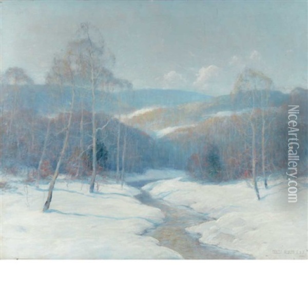 A Cold Day Oil Painting - Ernest Albert